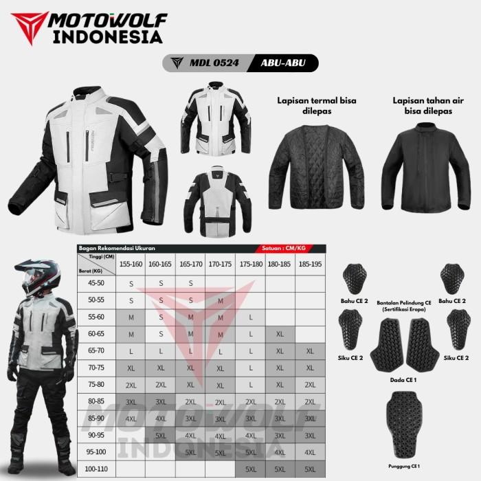 MOTOWOLF — Veste de moto textile