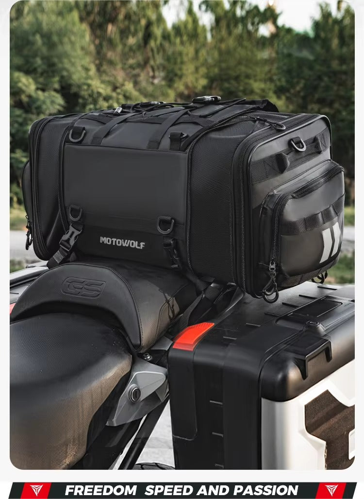 MOTOWOLF MDL-0725 — Sacoche de selle universelle étanche (roll-top)