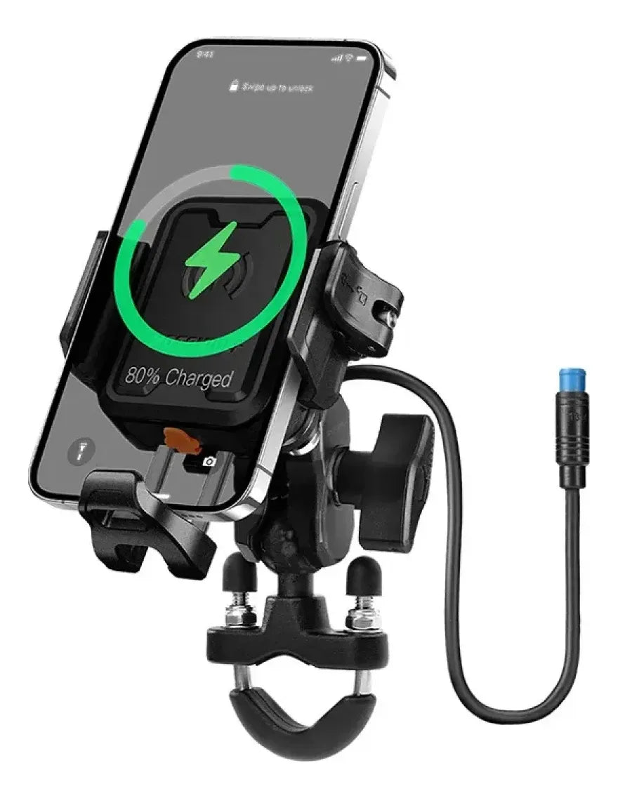MOTOWOLF MH1B — Support magnétique 360° avec recharge sans-fil