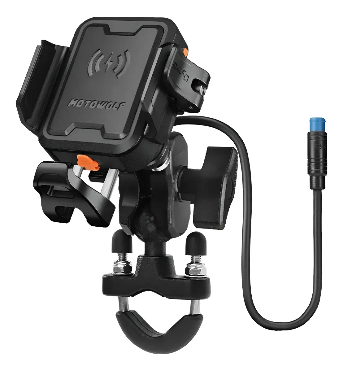 MOTOWOLF MH1B — Support magnétique 360° avec recharge sans-fil