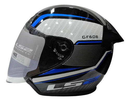 LS2 OF608 — Jet urbain (visière longue + écran solaire)