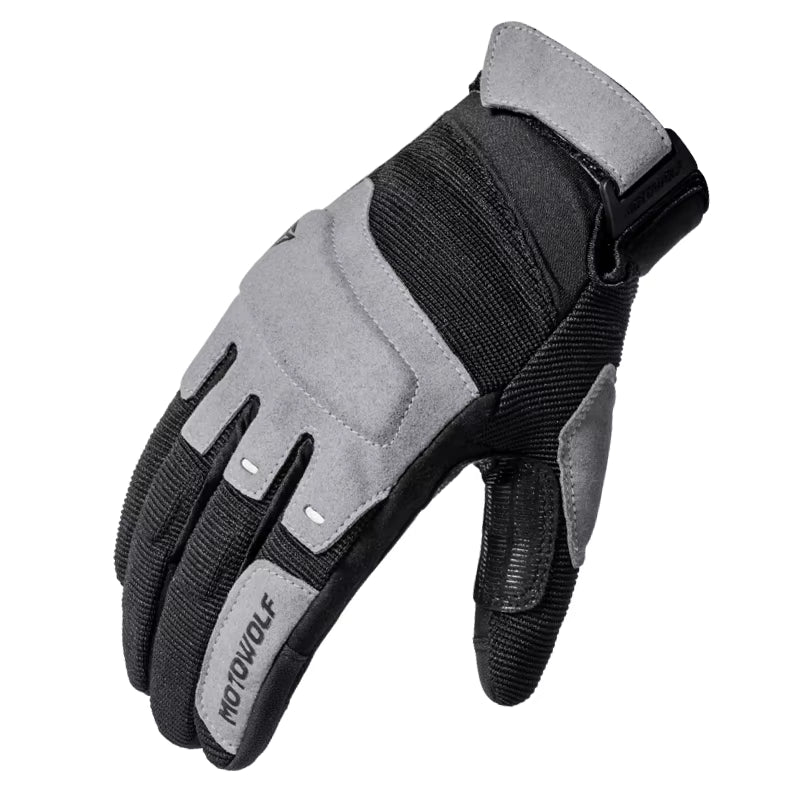 MOTOWOLF MDL-0325 — Gants moto étanches (mi-saison, écran tactile)