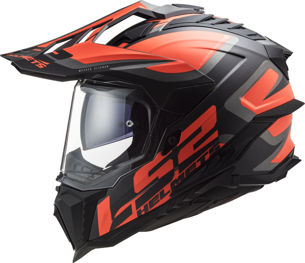 LS2 MX701 Explorer Alter Matt Black Fl Orange