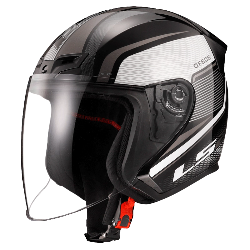 LS2 OF608 — Jet urbain (visière longue + écran solaire)