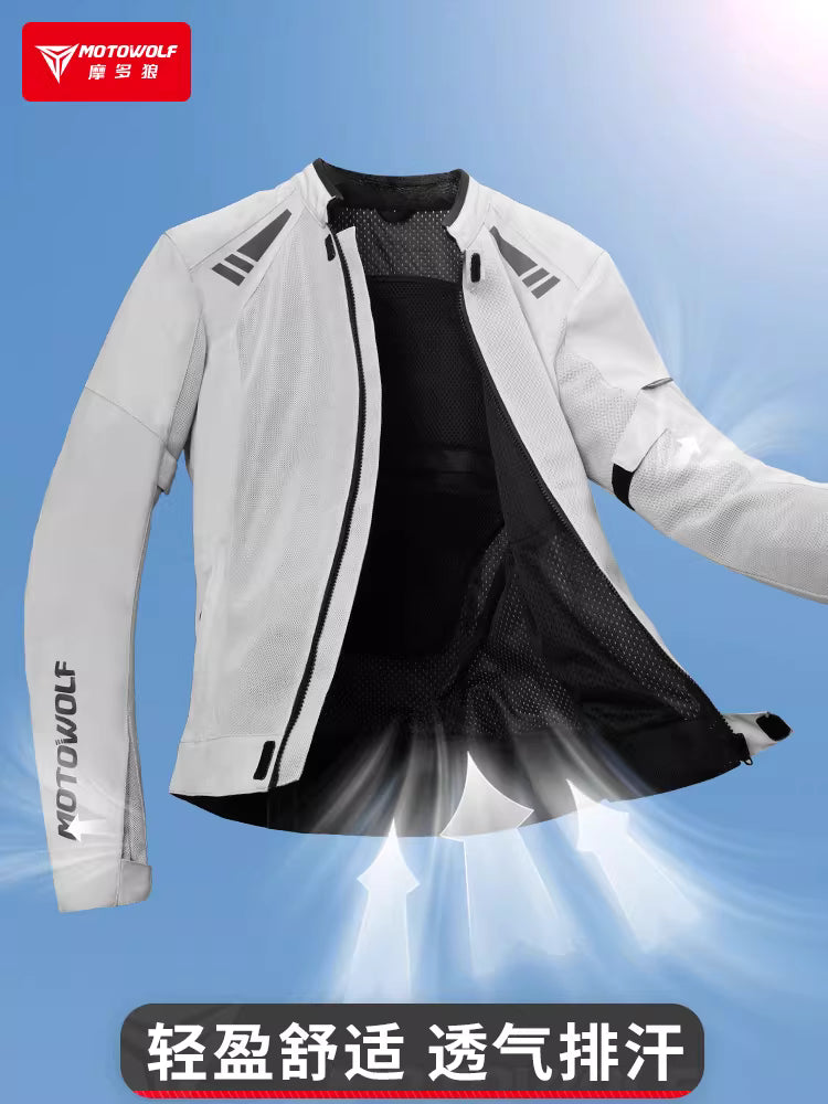 MOTOWOLF — Veste motard textile 4-saisons