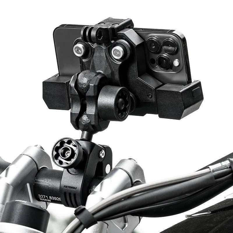 MOTOWOLF MDL-2828B — Support magnétique 360° avec recharge sans-fil