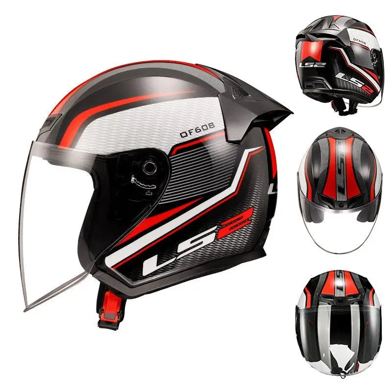 LS2 OF608 — Jet urbain (visière longue + écran solaire)