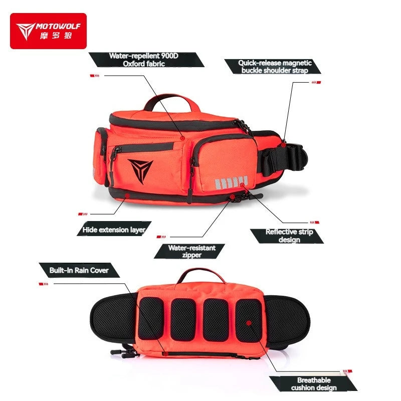 MOTOWOLF – Sac de taille moto (waist bag)