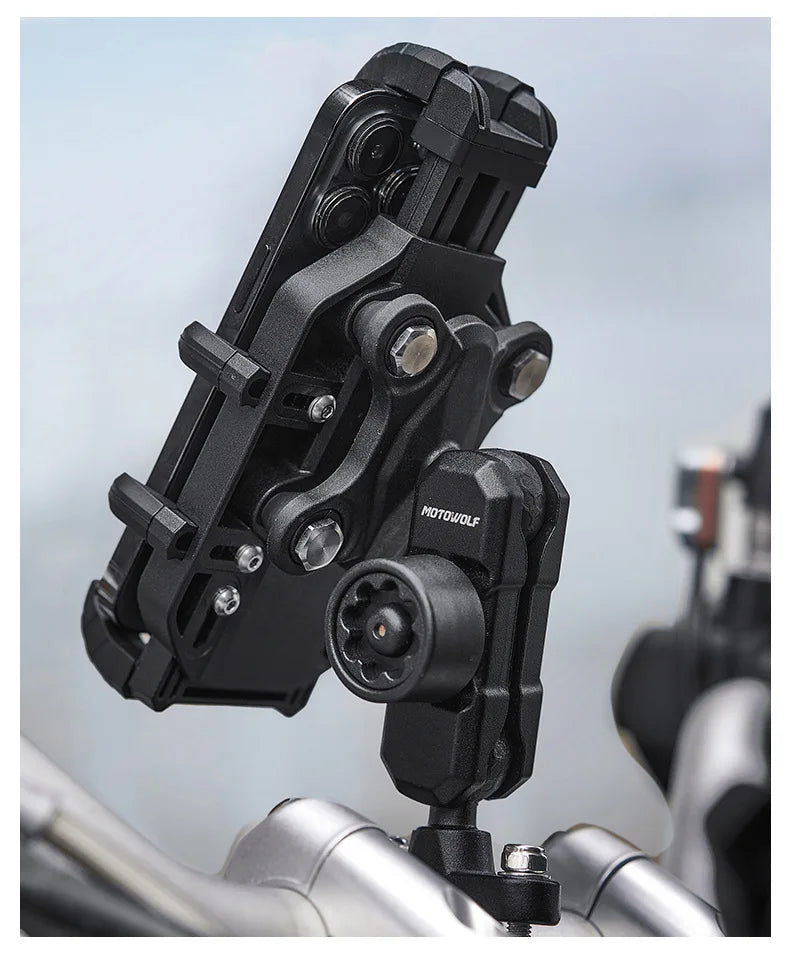 MOTOWOLF MDL-2827E — Support magnétique 360° avec recharge sans-fil