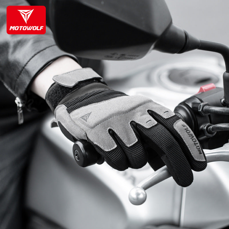MOTOWOLF MDL-0325 — Gants moto étanches (mi-saison, écran tactile)