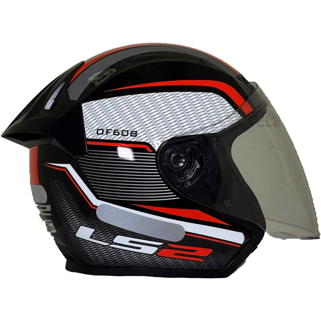 LS2 OF608 — Jet urbain (visière longue + écran solaire)