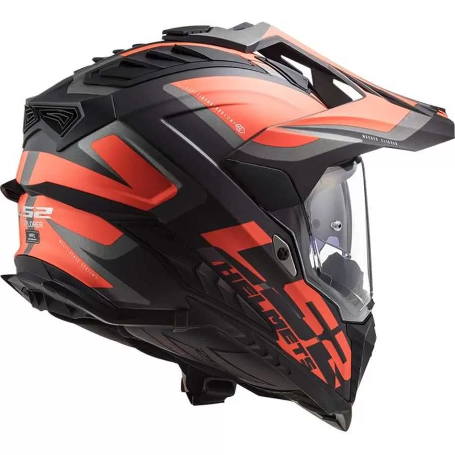 LS2 MX701 Explorer Alter Matt Black Fl Orange